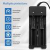 Battery Chargers, 18650,26650,21700,14500,16340 Prevent Overcharging Safety Guarantee Battery Chargers with Double Slot for