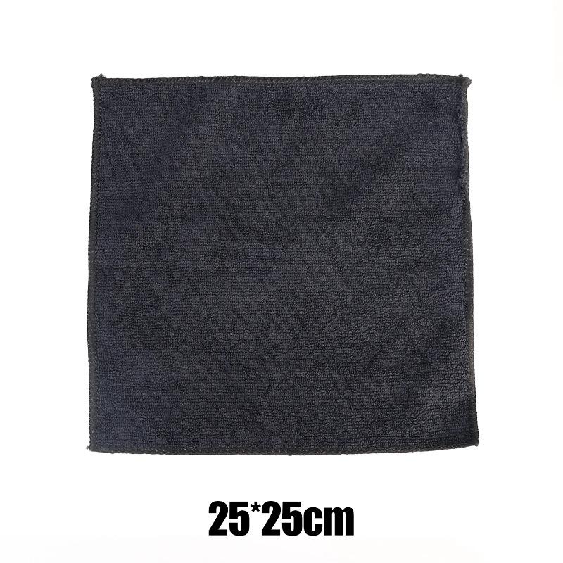 1/5/10pcs Car Microfiber Cleaning Absorbent Black Towel Household Cleaning Tools Housework Clean Cleaning Rags Wash Towels