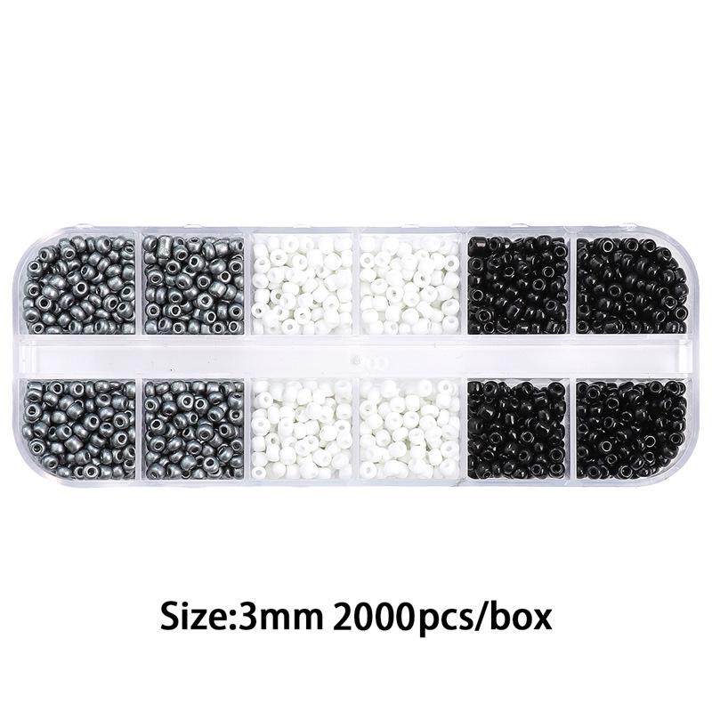 8/10/12/15 Grid Box: Seed Beads, Sequins, Imitation Pearls for DIY Necklaces & Phone Chains