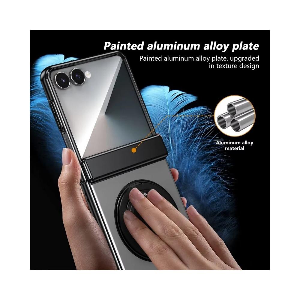 Husă de telefon cu suport magnetic rotativ la 360 de grade pentru Samsung Galaxy Z Flip 7 FE 6 5 4 3, încărcare wireless, protecție ecran pentru balama