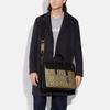 Coach Sullivan 39 Flap Large Capacity Classic Monogram Coated Canvas Pebble Leather Tote Crossbody Briefcase Men Bags Brown Black C9873-QBT4U