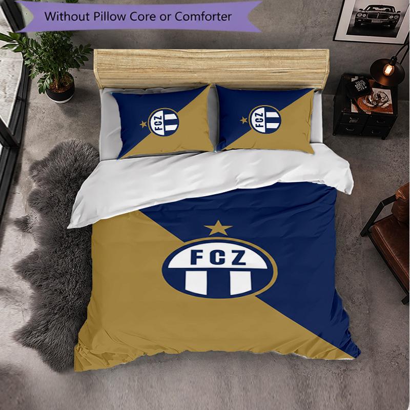Biancheria da letto a tema FC Zürich Set 3 Pezzi Copripiumino Biancheria da letto decorativa per camera da letto per adolescenti Decorazione per la casa