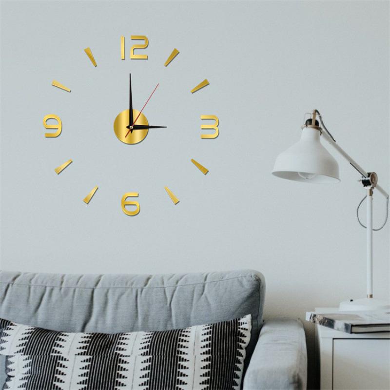 Creative Luminous Silent Clock, Diy Wall Clock for Living Room and Bedroom, No Need for Drilling, Acrylic Wall Sticker Clock