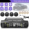 TPMS Car Tire Pressure Monitor Intelligent Real Time Monitoring External Wireless Solar Tire Pressure Detection Monitor 4 Sensor