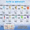 Multi Color Barbed Jig Hooks Ice Fishing Bass & Carp River Lead Head Hook Set Winter Fishing Mini Micro Lure Bait Box