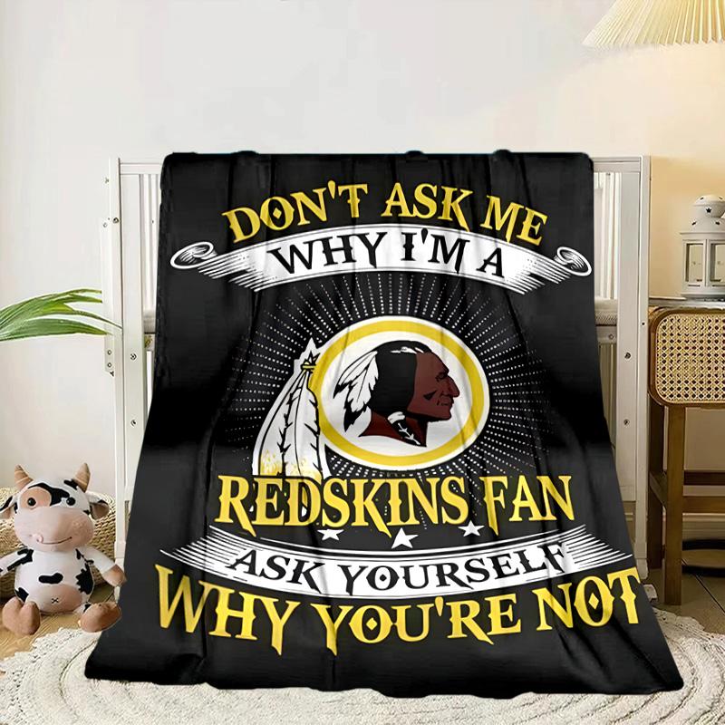 Washington Redskins Portable Blanket/Soft Blanket Bedding Blanket Suitable for Travel Camping Living Rooms Offices Sofas Fan Gifts