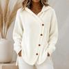 Women's Casual Loose Fit Long Sleeve Button Down Hooded Knit Cardigan Sweater