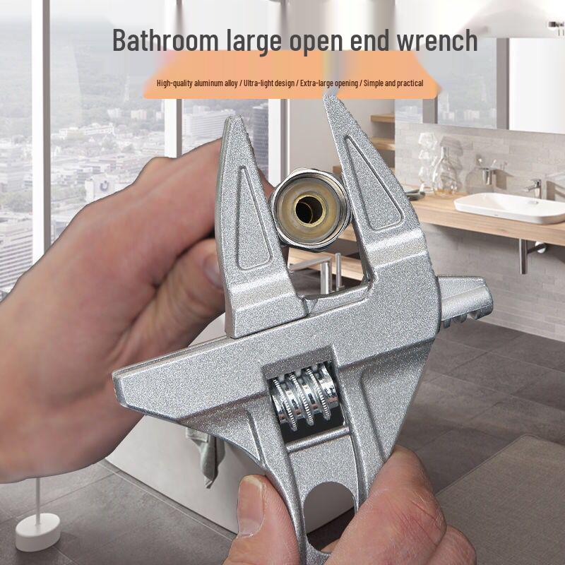Multi-Functional Adjustable Wrench for Bathroom, Pipe, and AC Maintenance