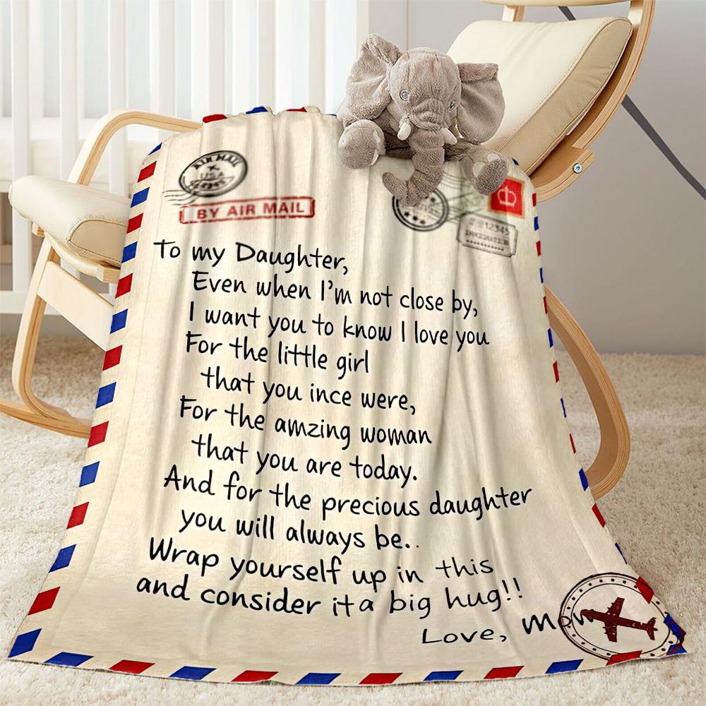 Love Letter To Daughter Blankets Are Suitable for Living Rooms,making Them an Ideal Choice for Outdoor Travel and Gifts.