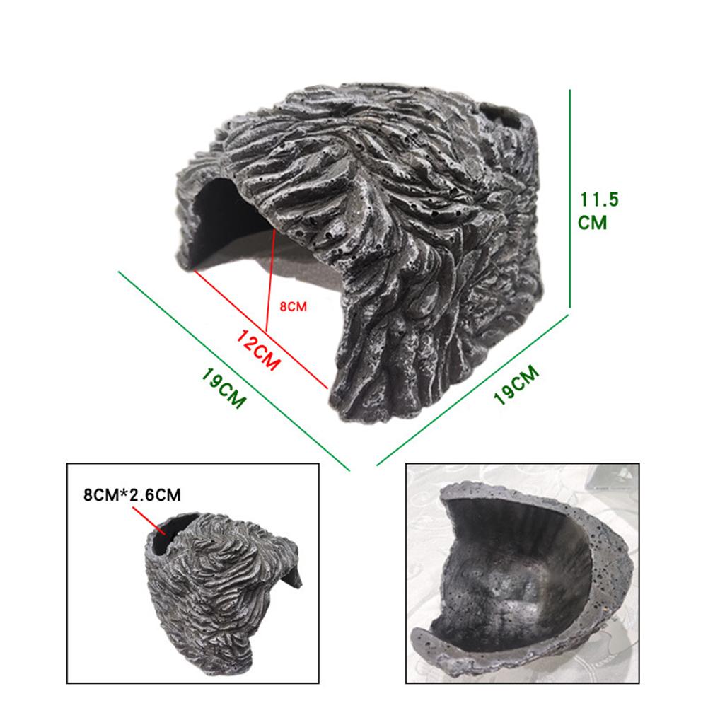 Reptile Hideout Cave, Resin Rock Hides Habitat, Fish Tank Landscape Decor, Fish Shrimp Shelter, Aquarium Ornaments For Lizards Turtles Tortoise