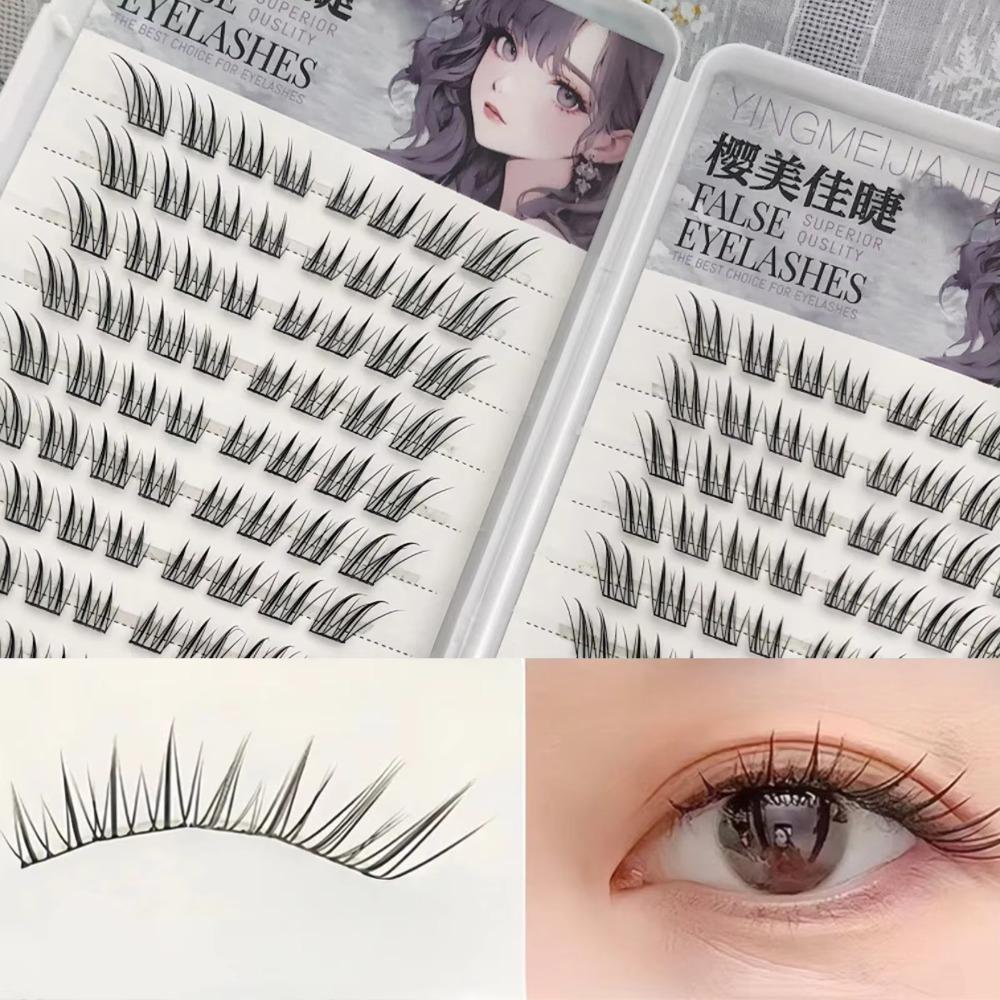 9-13mm Lengths Glue-free Eyelashes 6/10/20 Rows Korean Style Lashes  DIY Eye Makeup