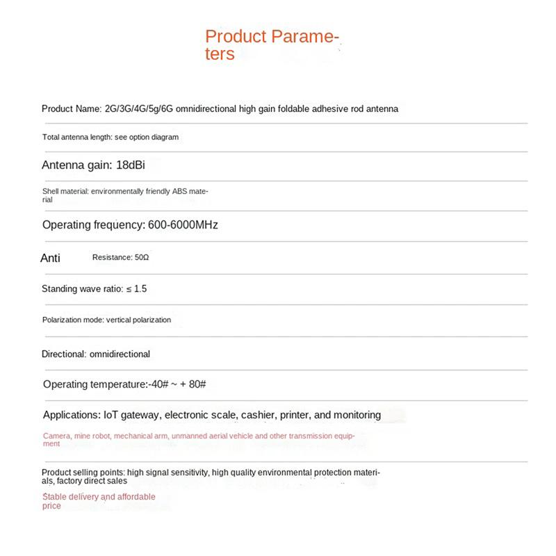 1Pc 3G 4G 5G Antenna 18Dbi Gain Sma Male For Wireless Network Card Wifi