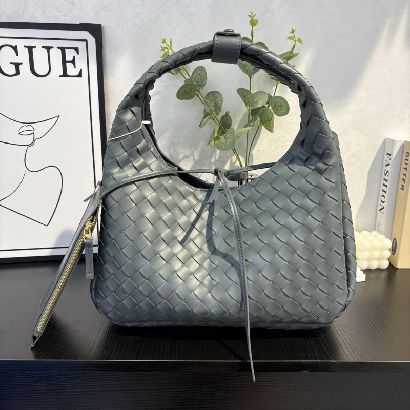 Original Leather Women's Bag 2025 New Style Lambskin Woven Fashionable Armpit One-shoulder Handbag Casual Tote