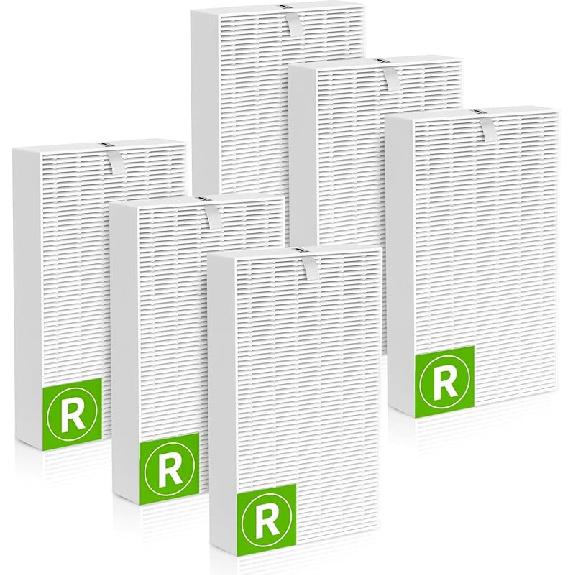 6 Pack HPA300 HEPA Filter Replacement for Honeywell HPA300 Air Purifier Compatible HPA304 HPA200 HPA3300B HPA5300 Filters, Replace HRF-R3 True HEPA