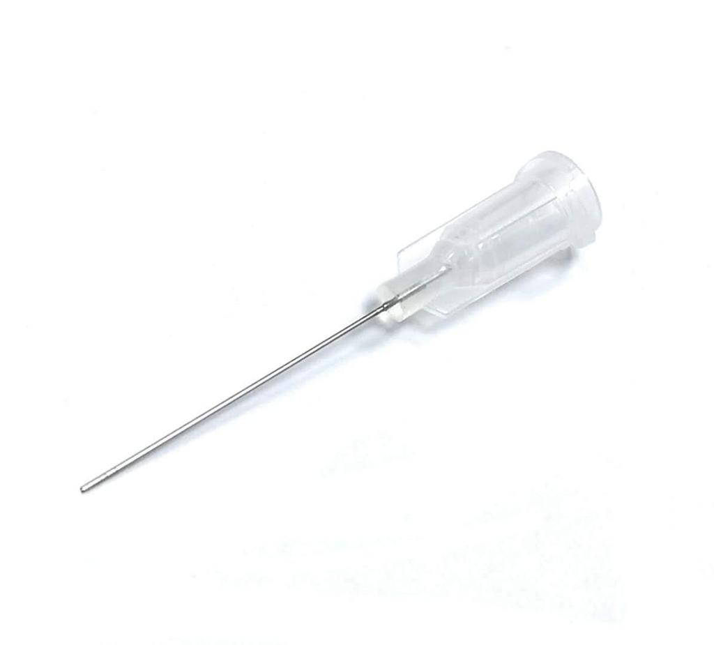 10/25pcs 1.5 Inch Dispensing Needles Syringe Needle 1.5 Inch Length Machine Nozzle Glue Needle Blunt End Threaded Port 14G-27G