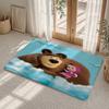 M-Masha And The B-Bear Floor Mat Flannel Rug Non Slip Absorbent Soft Washable For Entryway Hallway Bathroom Kitchen Decor