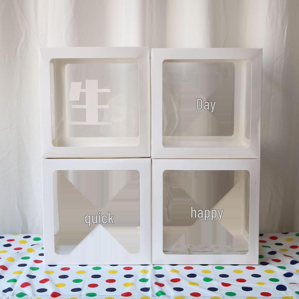 Clear Box Balloon Decoration: 26 Letters LOVE & BABY - Ideal for Birthdays, Graduations, Weddings