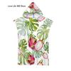 Leaf Microfiber Beach Towel Quick Dry Hooded Cloak Wetsuit Towels Adult Kids Parent-Child Poncho Bathrobe For Swim Surf