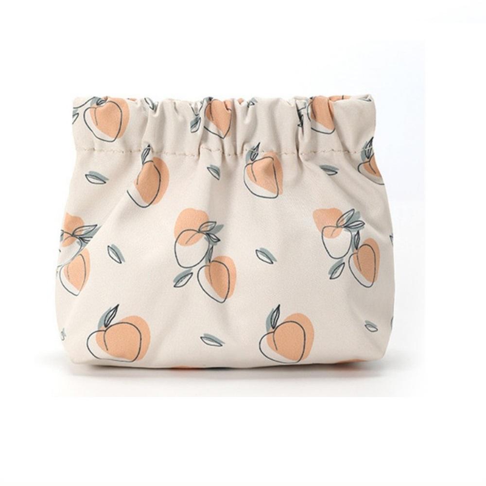 

Cute Makeup Bag Cloth Storage Bag Automatic Closure Waterproof Purse Portable Earphone Charging Line Cosmetic Lipstick Jewelry