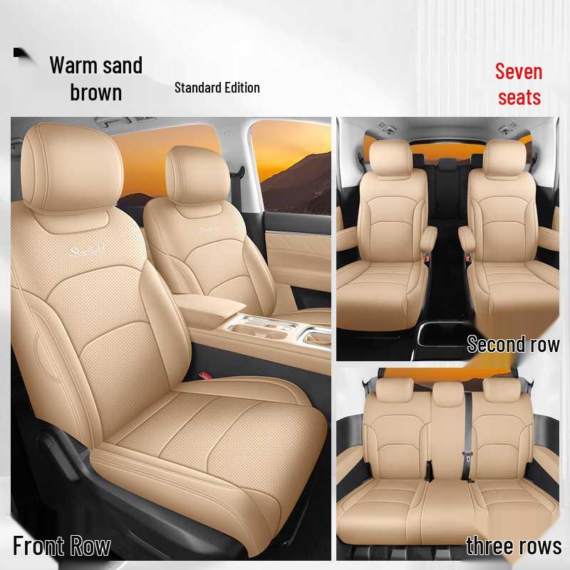 Wuling Xingguang 730 Seven-Seater Leather Car Seat Covers - All-Season Universal Full Surround Cushion. Note Vehicle Year