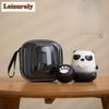 Cute Cartoon Panda Fubao Travel Tea Set Kit Luxury 1 Pot 2 Cups Household Tea Maker Organizer Portable Outdoor Tote Bag Gift