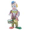 Aufzieh-Clown Blechspielzeug Retro Uhrwerk Clown Schlagzeuger Figur Vintage Clown Spielzeug für Kinder Schreibtisch