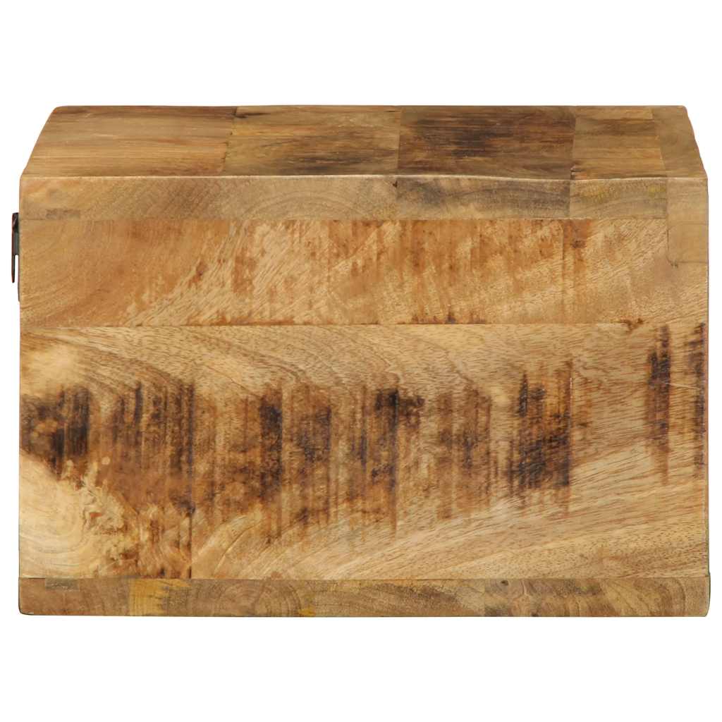 Wall Mounted TV Cabinets 2 Pcs Rough Mango Wood