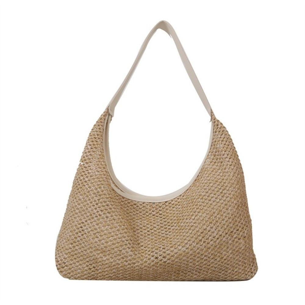 Bohemian Style Beach Handbag Handmade Shoulder Bag Cute Weave Straw Bag  Travel