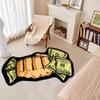 Funny Money Shaped Carpet Creative Dollars Rich Floor Mat Irregular Money Rug Bedroom Living Room Non-Slip Doormat Home Decor