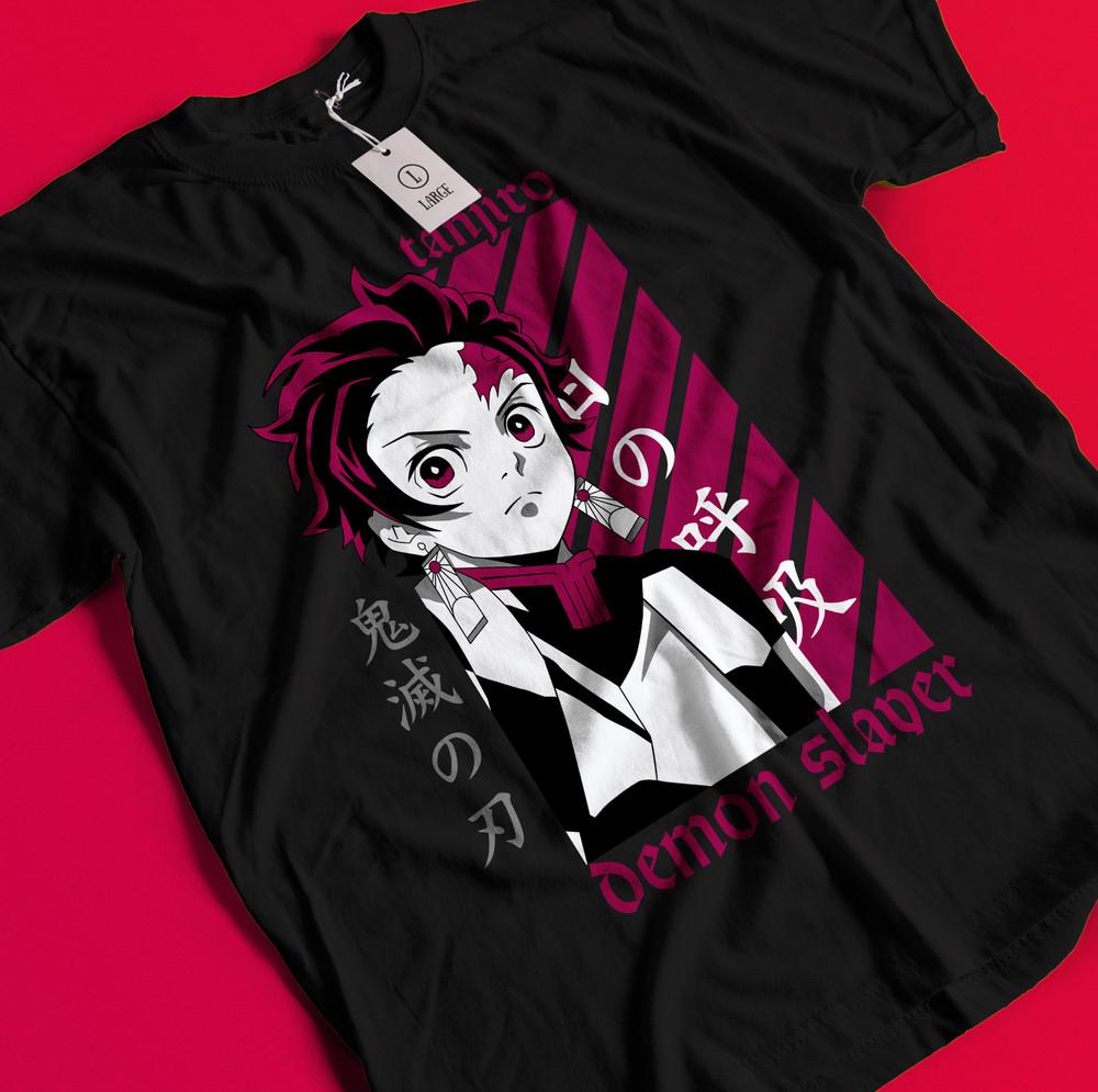 

Demon Slayer Shirt Tanjiro Tshirt Nezuko T-Shirt Muzan Doma Tee Inosuke Zenitsu BB1222 XL