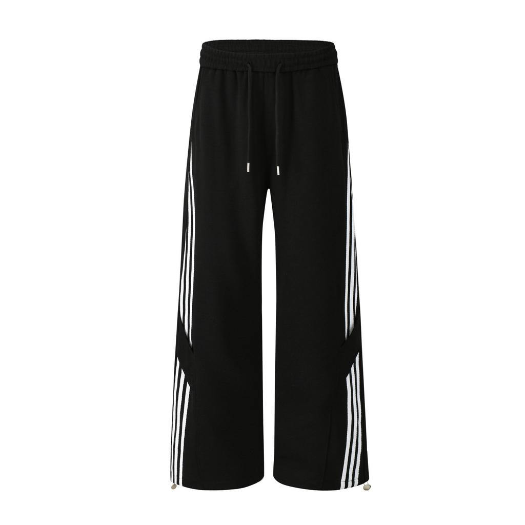 Trendy brand American retro striped sweatpants loose and drape wide-leg casual pants