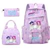 Neuer K-POP Hexenjäger Cartoon Aufdruck Schülertasche Federmäppchen Brotdose Rucksack Dreiteilig