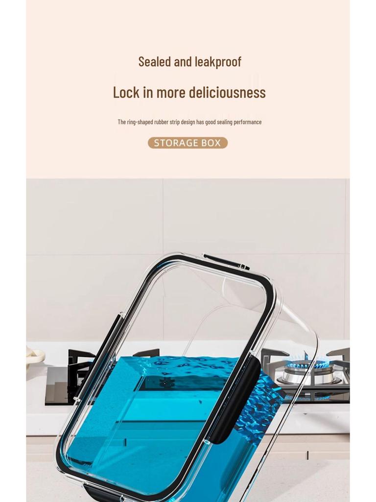 Large Capacity Transparent Food-Grade Storage Box for Fridge & Freezer