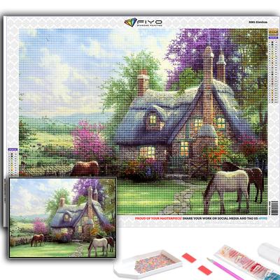5D Diamond Painting Forest Hut DIY Diamond Embroidery Rhinestone Home Decoration