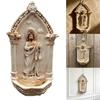 Resin Catholic Sant Judas Tadeo Holy Water Font for Entrance Home Wall Hanging Religious Gift Sant Jude Holy Water Font