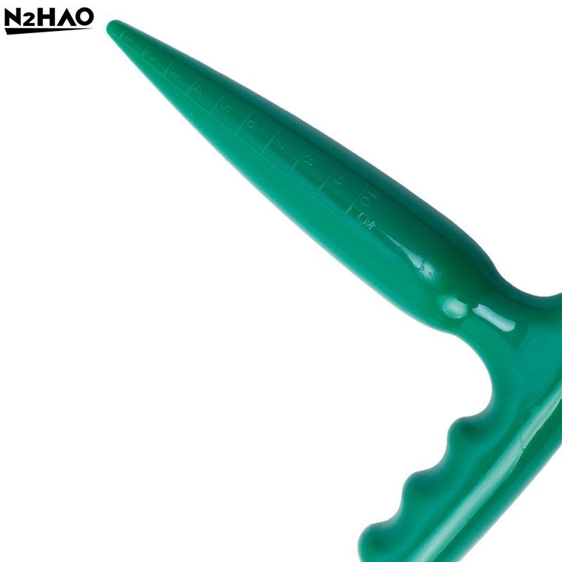 1PC Handheld Clear Scale Garden Hole Puncher Lightweight Digging Planting Tool Seed Sowing Hole Dispenser For Gardening