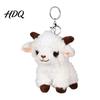 Cute Animal Key Clip Plush Sheep Keychain Soft Stuffed Bag Charm with Metal Ring New Year Gift for Kids Backpacks and Keys Cartoon Lamb Pendant
