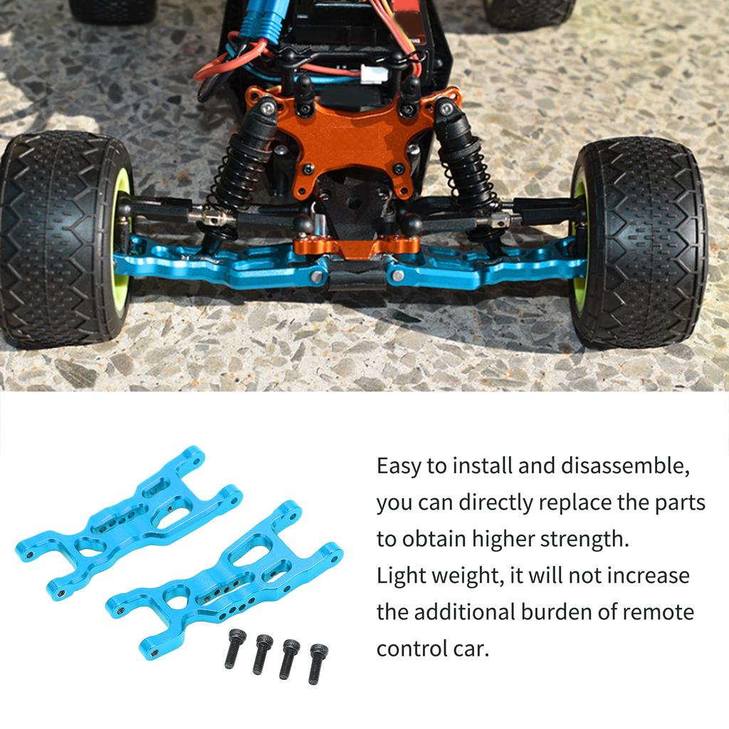 2pcs RC Aluminum Front Lower Suspension Arms for Losi  T 2.0 2  1Celsius18 RC Stadium Truck(Blue )