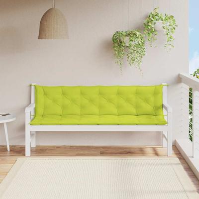 Garden Bench Cushion Light Green 200x(50+50)x7 Cm Oxford Fabric