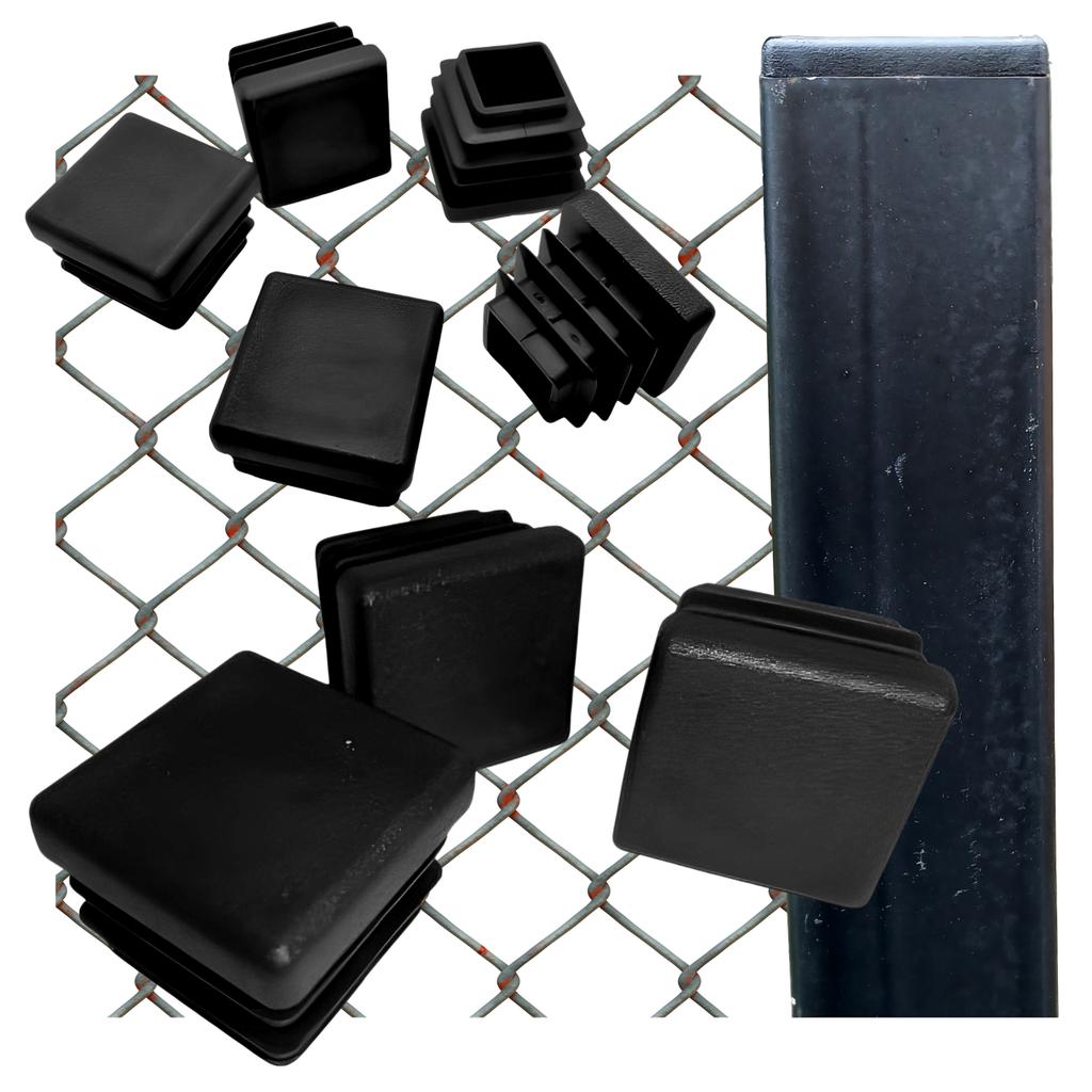 Internal cap for profile post roof 20x20 50 PCS BLACK