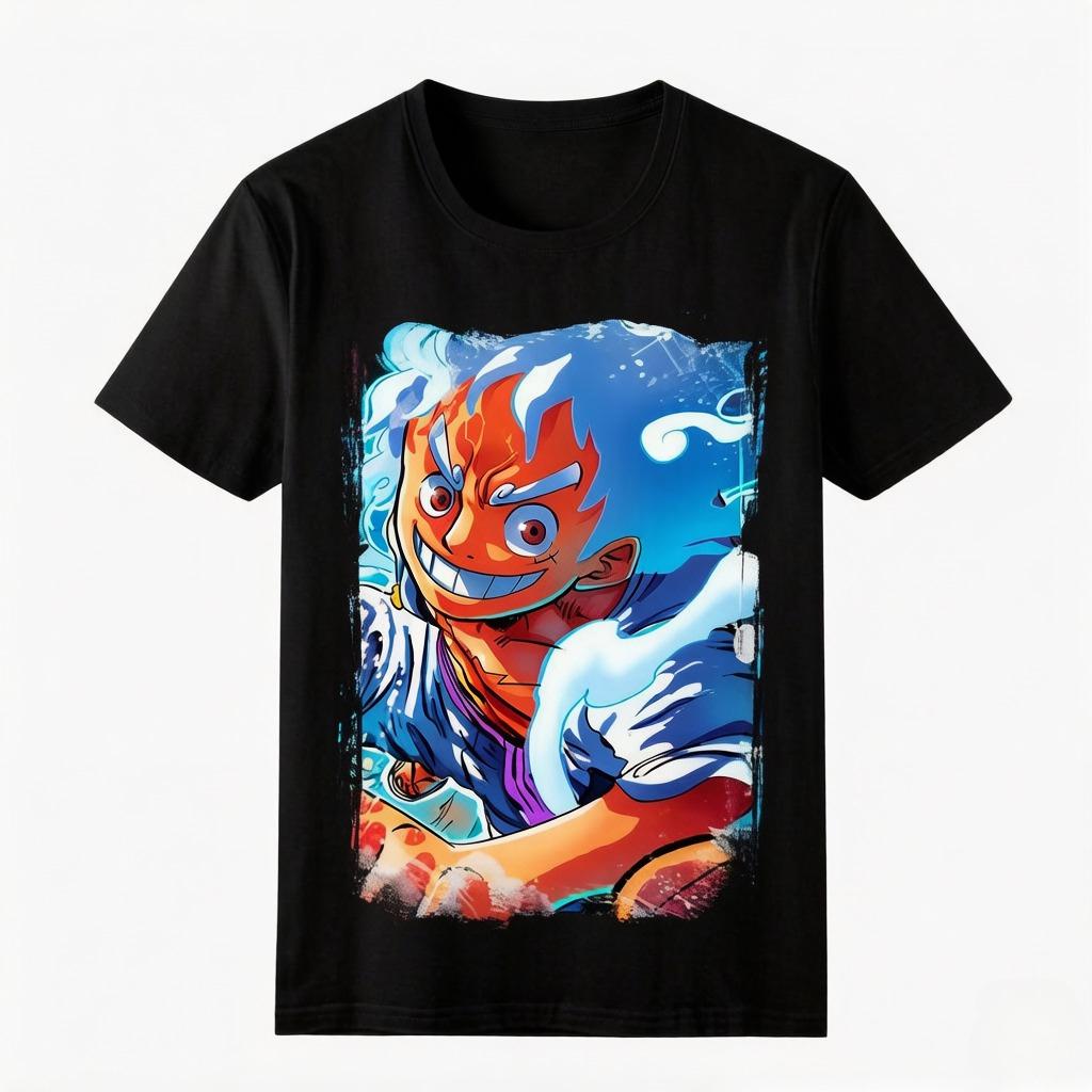 One Piece Printed Tshirt Sun God Nika Shape Casual Comfortable High Quality Cotton Parentchild Clothing