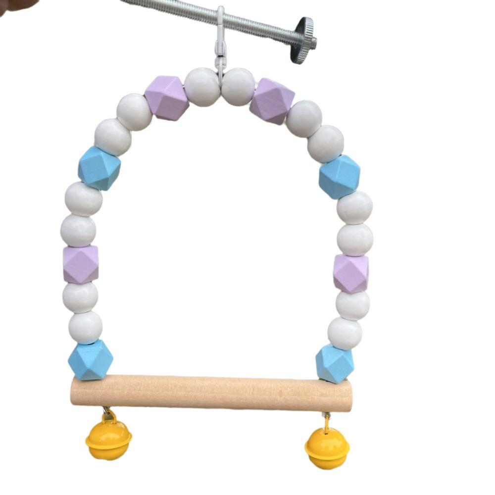 Non-slip Parrot Swing Hanging Training Stand Holder Perch Climbing Toy Bird Swing Toys  Cockatiel
