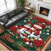 Tapis Carré Personnalisé avec Nom Imprimé de Noël Tapis de Sol Doux Antidérapant Pour Chambre à Coucher Cadeau de Fête