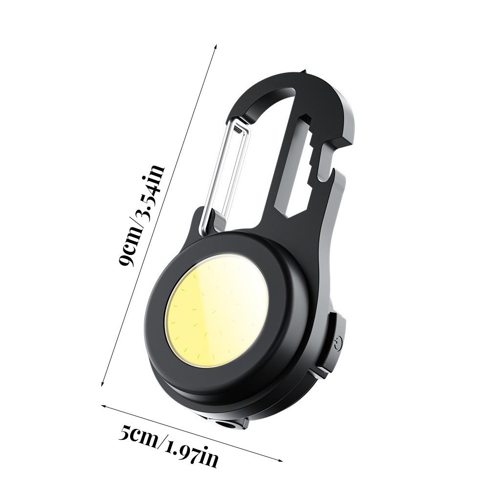 Mini Flashlight COB Outdoor Camping Hiking 800lm Emergency Bright Work Lamp 180 Degree Window Breaker Pocket Light