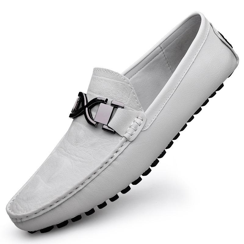 

Туфли Gommino большого размера из натуральной кожи с крокодиловым узором, повседневная обувь для вождения из коровьей кожи, мужская обувь 46