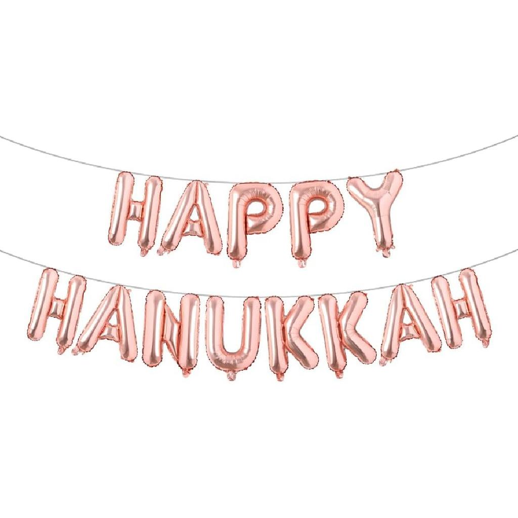 Happy Hanukkah Banner Hanukkah Party Decorations Chanukah Festival Garland Party Supplies for Fireplace Mantle, Happy Chanukah 16 inch Multicolor