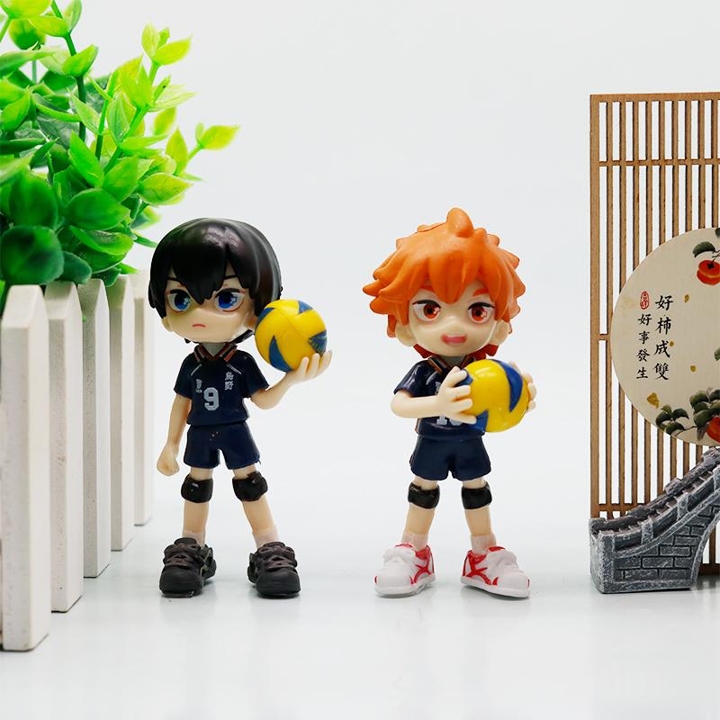 8cm Volleyball Shoyo Hinata Action Figure Version Tobio Kageyama Figurine Collection Doll Gift Kid Toys NEW Q PVC koutsrou Round Sensory Compression