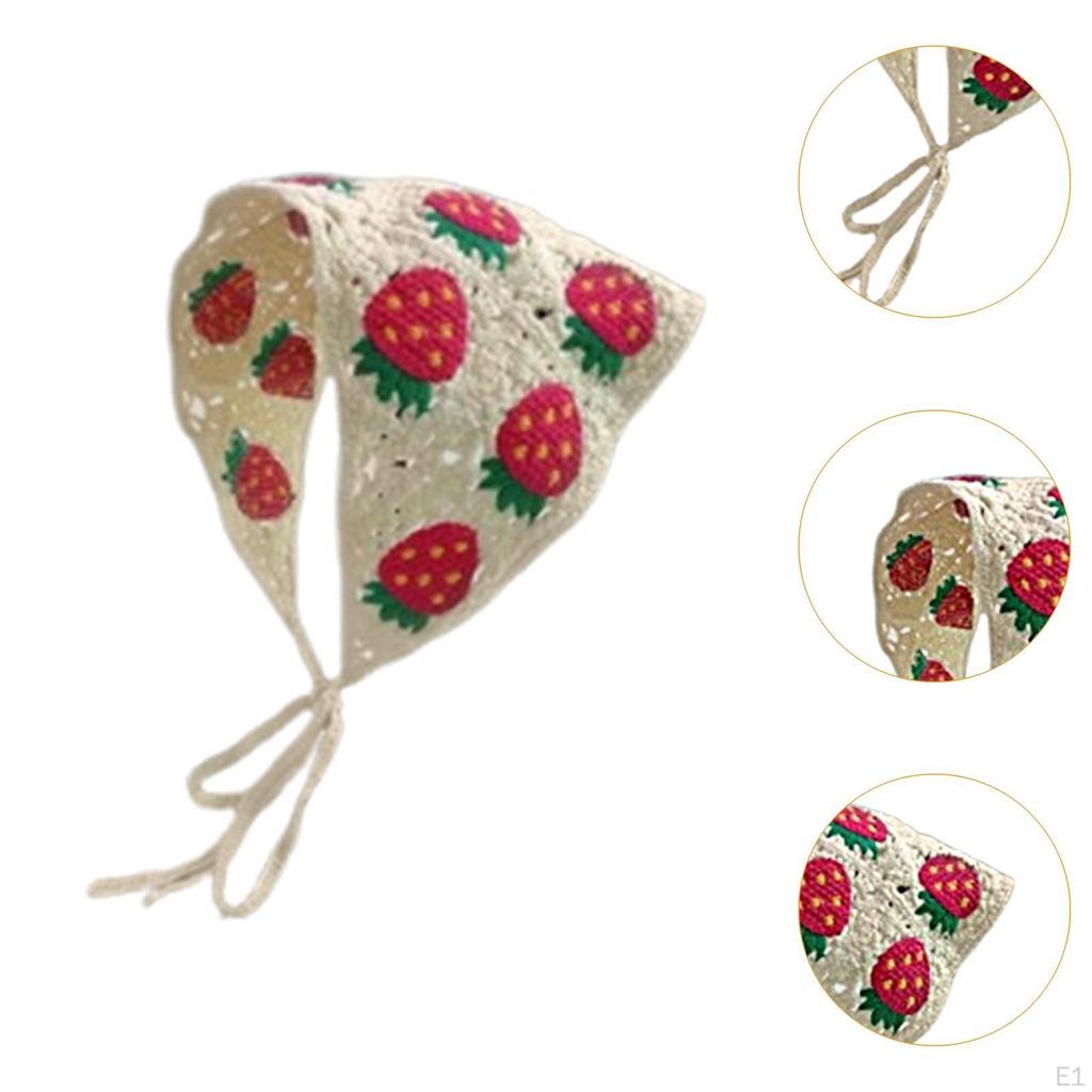Women Bandana Crochet Elegant Decoration Vintage Hairstyle Scarf
