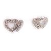 Les Trésors De Lily [J8646] - Silver Earrings 'Love' Silver White (rhodium-plated) - 11x8 Mm