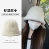Imitation Rabbit Fur Hat Women's Autumn and Winter Versatile Fashion Bucket Hat Plush Bucket Hat Basin